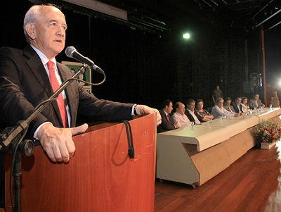 O ministro do Trabalho e Emprego durante seu discurso no lançamento do programa