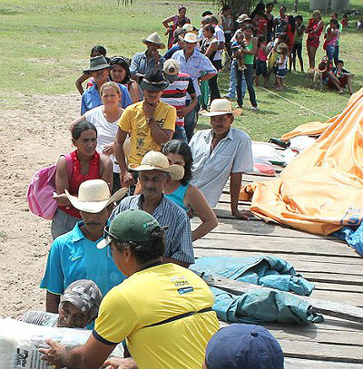 Primeira ação de 2013 atendeu os moradores do Taquari (Foto: Rodrigo Nascimento)