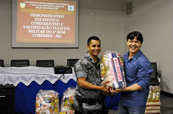 Cerimônia premiou três policiais do 6º BPM de Corumbá (Marcos Boaventura)