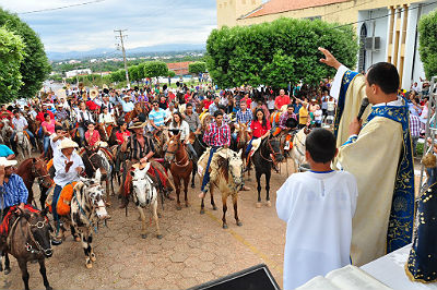 A missa do peão é uma iniciativa da Paróquia Nossa Senhora de Lourdes