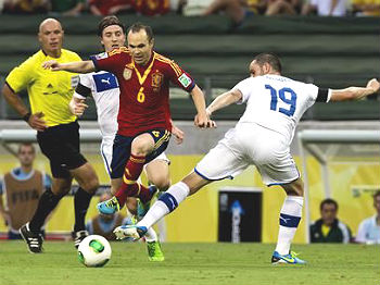 Iniesta foi o principal criador de jogadas da partida