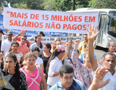 O sindicato dos trabalhadores quer a penhora de bens do dono da usina