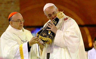 A visita a Aparecida foi um pedido pessoal do papa