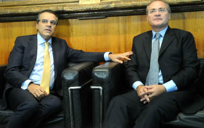 Henrique Eduardo Alves (PMDB-RN) e Renan Calheiros (PMDB-AL)