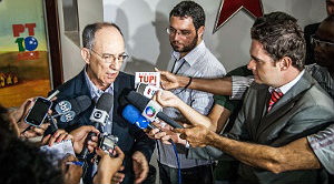 O presidente do Partido dos Trabalhadores, Rui Falcão, em Brasília