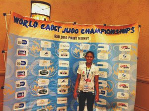 Atleta vencedora da medalha de bronze Layana Colman