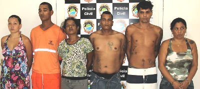 Traficantes presos durante a "Operação Portal do Pantanal"