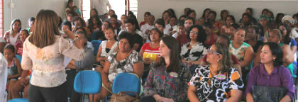 Quase 200 mulheres discutiram temas como desigualdade e descriminação de gênero e de raça (Foto: Daniel Machado) 