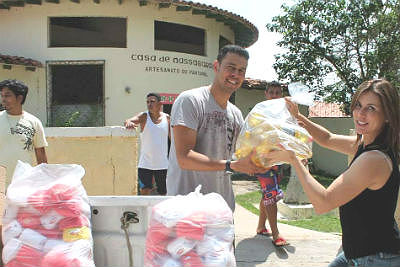Uma das instituições beneficiadas foi a Casa Massa Barro (Foto: Kleverton Velasques)