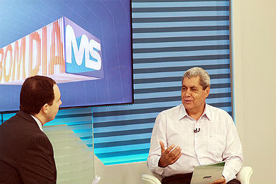 André na entrevista ao telejornal Bom Dia MS, da TV Morena