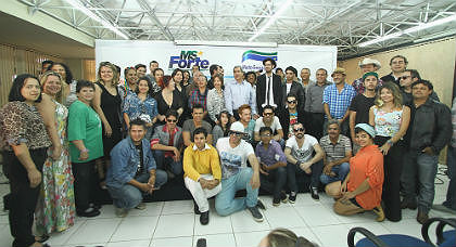 Os músicos contemplados com a iniciativa do Governo do Estado fizeram questão de prestigiar o lançamento do projeto 