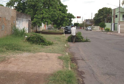 Coleta Setorizada é um serviço para evitar que restos de podas sejam descartadas de forma inadequada como mostra a foto (Arquivo PMC) 