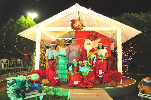 A festa e a visitação a Casa do Papai Noel é gratuita