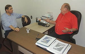 Bernal e Louzada durante recente encontro no PTB