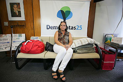 A médica cubana Ramona Rodriguez, 51, anunciou que vai pedir asilo político ao Brasil. Foto: Sérgio Lima/Folhapres