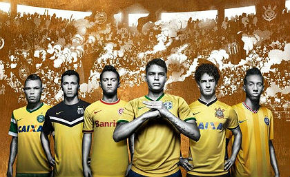 Jogadores divulgam novas camisas amarelas dos clubes brasileiros 