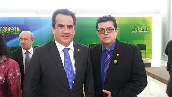 Senador Ciro Nogueira, presidente Nacional do PP e o prefeito Gilmar Olarte