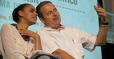 Marina Silva e o ex-governador Eduardo Campos