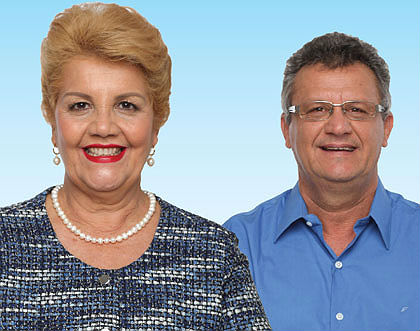 Marlene Bossay e o vice Celso Moraes de Souza
