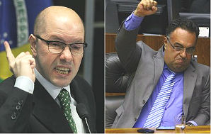 Ex-senador Demóstenes Torres e o Vice-presidente da Câmara dos Deputados, André Vargas
