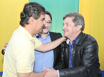 Luiz Pedro (dir) decide apoiar Nelsinho Trad