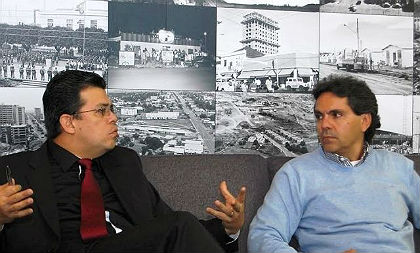 Prefeito Gilmar Olarte e o presidente da CBM, Firmo Henrique Alves