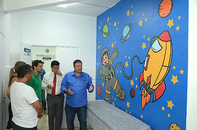 Gilmar andou com os vereadores Paulo Siufi, Eduardo Romero e Chiquinho Teles
