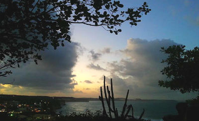 Por do sol na praia da Pipa, uma das mais famosas do litoral potiguar 