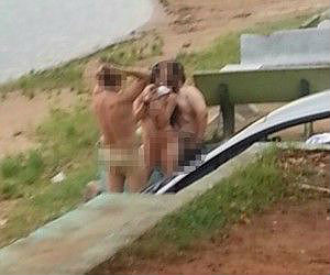 As cenas foram registradas por uma internauta de Três Lagoas