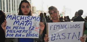 Manifestantes da Marcha das Vadias em São Paulo em 2014. Cris Faga/Fox Press Photo