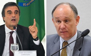 O ministro da Justiça, José Eduardo Cardozo, e o secretário de Direitos Humanos, Pepe Vargas (Foto: Antonio Cruz/Abr e Wilson Dias/ABr)