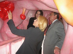 Campanha de prevenção do câncer mostra intestino gigante Divulgação/Abrapreci
