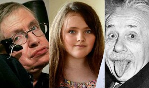 O resultado da menina ultrapassou dois gênios, Hawking e Einstein (Foto: Reprodução/Mirror/Reprodução)
