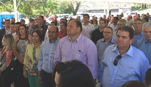 Juliana Almeida na manifestação da Assomasul em Campo Grande