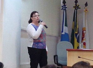 Priscila Figueiredo participou do evento representando a Prefeitura de Miranda