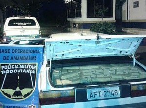 Apreensão aconteceu na MS-289, região de fronteira com o Paraguai
