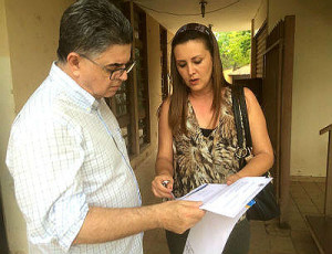 Márcio Monteiro, secretário de Fazenda do MS e a prefeita Miranda, Juliana Almeida