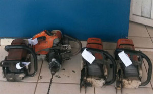 Os proprietários das motosserras, de 35 e 55 anos, residentes em Miranda