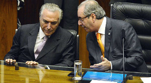 O vice-presidente, Michel Temer, e o presidente da Câmara, Eduardo Cunha, ambos do PMDB