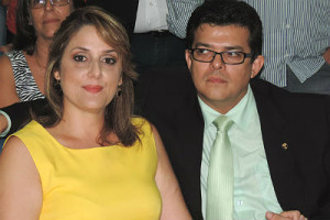 Andrea Olarte e Gilmar Olarte que é acusado de lavagem de dinheiro e corrupção passiva (Foto: Divulgação)