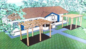 O layout tem características de uma casa de fazenda do Pantanal