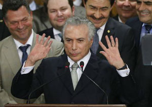 Recibo de doação da Andrade Gutierrez para o então candidato a vice-presidente