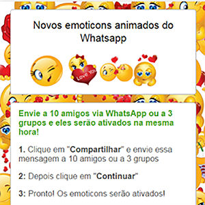 Golpe dos novos emoticons no WhatsApp