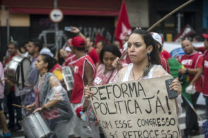 Manifestação das centrais sindicais CUT, Força, UGT, CTB, CSB