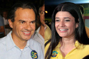 Marquinhos Trad (PSD) e a vice-governadora, Rose Modesto (PSDB)