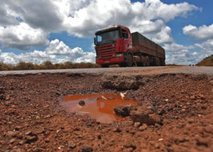 58,2% da extensão total avaliada apresenta problemas no pavimento