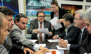 Marquinhos Trad em encontro com bancada de MS no Congresso - Foto: Luís Carlos Campos Sales / ASC Moka