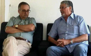Secretário Fernando Lamas e Zeca do PT: parceria tucano-petista