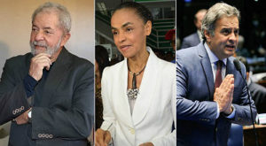 Pesquisa aponta que Lula (PT) venceria o primeiro turno, mas perderia o segundo turno para Marina Silva (Rede)