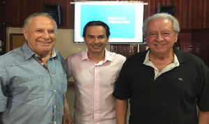 Ex-prefeito Juvêncio César da Fonseca, prefeito eleito Marquinhos Trad e o ex-prefeito Levy Dias